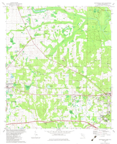 United States Geological Survey Cottondale East, FL (1982, 24000-Scale) digital map