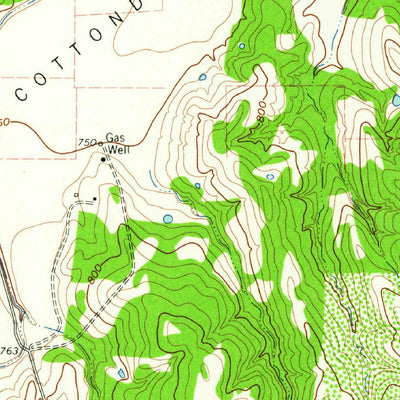United States Geological Survey Cottondale, TX (1960, 24000-Scale) digital map