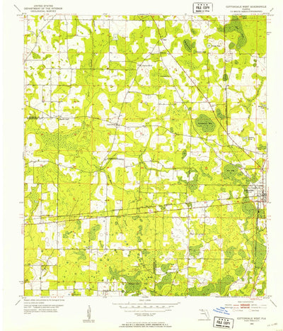 United States Geological Survey Cottondale West, FL (1952, 24000-Scale) digital map