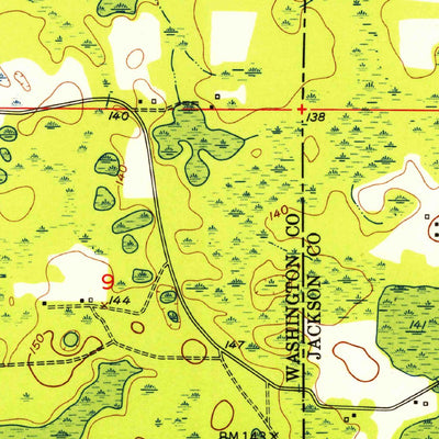 United States Geological Survey Cottondale West, FL (1952, 24000-Scale) digital map