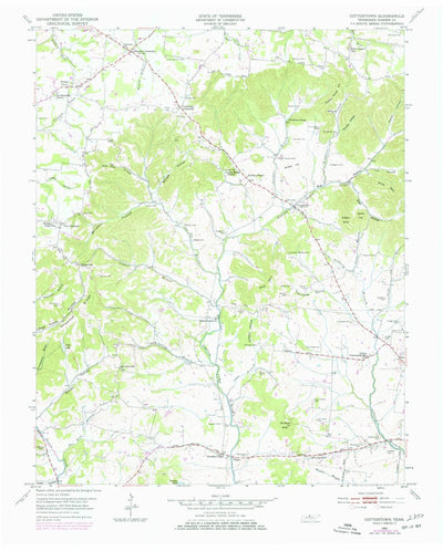 United States Geological Survey Cottontown, TN (1953, 24000-Scale) digital map