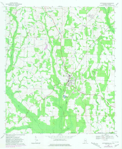 United States Geological Survey Cottonwood, AL-FL (1969, 24000-Scale) digital map