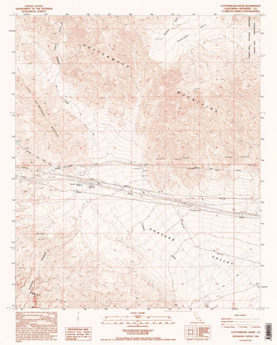 United States Geological Survey Cottonwood Basin, CA (1988, 24000-Scale) digital map
