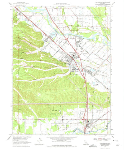 United States Geological Survey Cottonwood, CA (1965, 24000-Scale) digital map