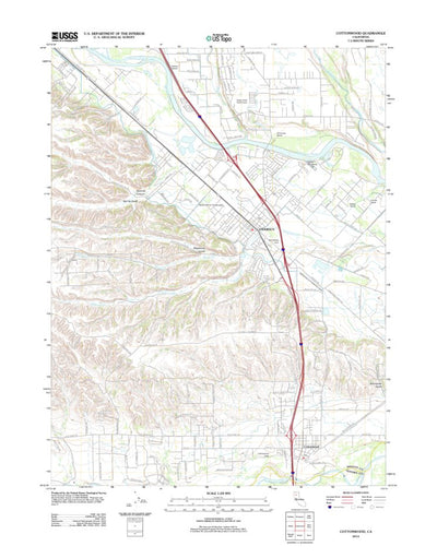 United States Geological Survey Cottonwood, CA (2012, 24000-Scale) digital map