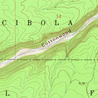 United States Geological Survey Cottonwood Canyon, NM (1961, 24000-Scale) digital map