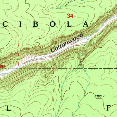 United States Geological Survey Cottonwood Canyon, NM (1995, 24000-Scale) digital map
