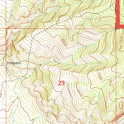 United States Geological Survey Cottonwood Canyon, WY (1993, 24000-Scale) digital map