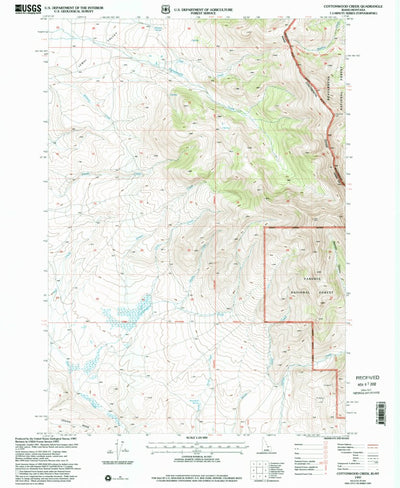 United States Geological Survey Cottonwood Creek, ID-MT (1997, 24000-Scale) digital map
