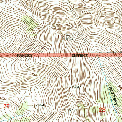 United States Geological Survey Cottonwood Creek, ID-MT (1997, 24000-Scale) digital map