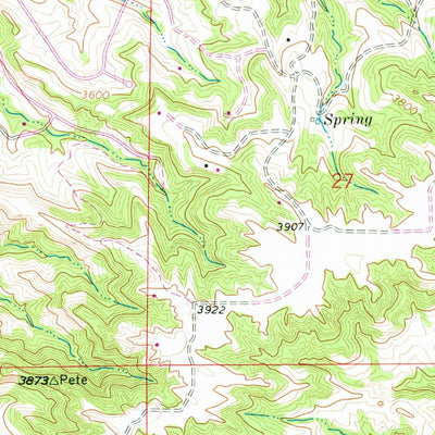 United States Geological Survey Cottonwood Creek, MT (1967, 24000-Scale) digital map