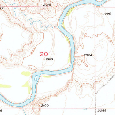 United States Geological Survey Cottonwood Creek NE, SD (1956, 24000-Scale) digital map