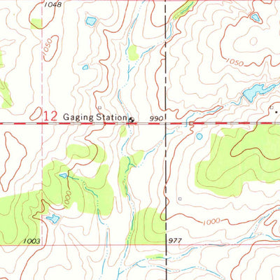 United States Geological Survey Cottonwood Creek, OK (1974, 24000-Scale) digital map