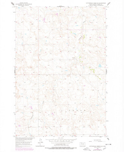 United States Geological Survey Cottonwood Creek SE, SD (1956, 24000-Scale) digital map