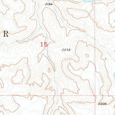 United States Geological Survey Cottonwood Creek SE, SD (1956, 24000-Scale) digital map