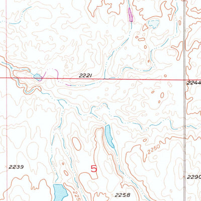 United States Geological Survey Cottonwood Creek SW, SD (1956, 24000-Scale) digital map