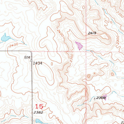 United States Geological Survey Cottonwood Creek SW, SD (1956, 24000-Scale) digital map