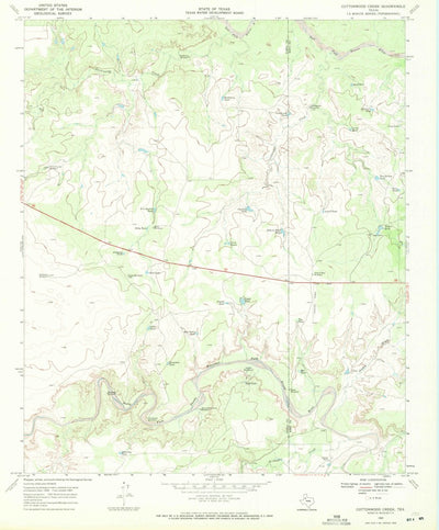 United States Geological Survey Cottonwood Creek, TX (1969, 24000-Scale) digital map