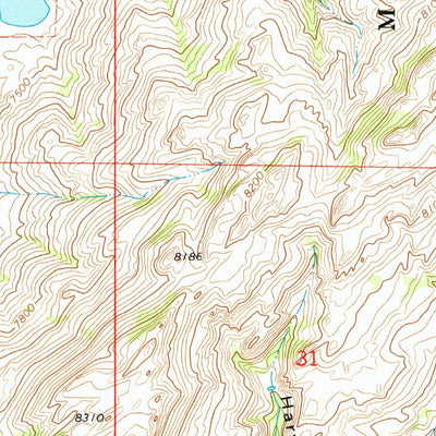 United States Geological Survey Cottonwood Creek, WY (1968, 24000-Scale) digital map