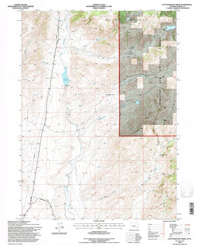 United States Geological Survey Cottonwood Creek, WY (1992, 24000-Scale) digital map
