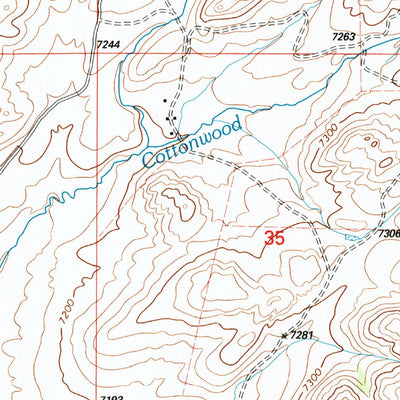 United States Geological Survey Cottonwood Creek, WY (1992, 24000-Scale) digital map
