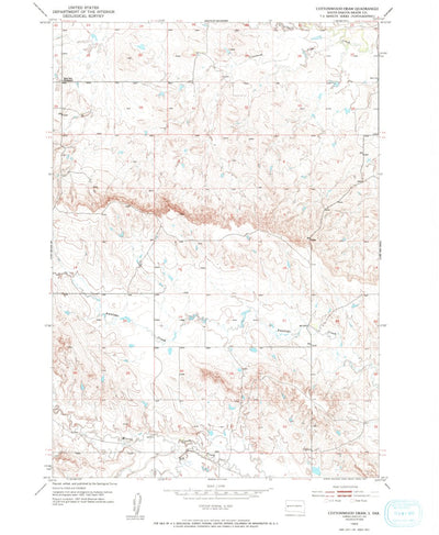United States Geological Survey Cottonwood Draw, SD (1953, 24000-Scale) digital map