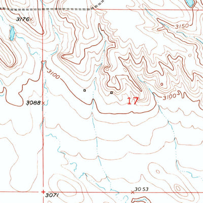 United States Geological Survey Cottonwood Draw, SD (1953, 24000-Scale) digital map
