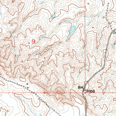 United States Geological Survey Cottonwood Draw, SD (1953, 24000-Scale) digital map