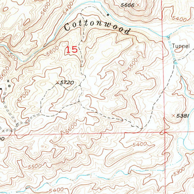 United States Geological Survey Cottonwood Falls, WY (1951, 24000-Scale) digital map