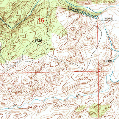 United States Geological Survey Cottonwood Falls, WY (1992, 24000-Scale) digital map
