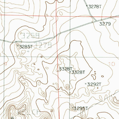 United States Geological Survey Cottonwood Hills, NM-TX (1985, 24000-Scale) digital map