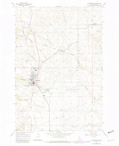United States Geological Survey Cottonwood, ID (1967, 24000-Scale) digital map