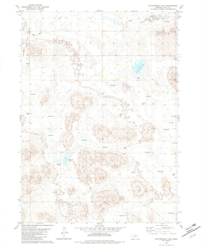 United States Geological Survey Cottonwood Lake, NE (1982, 24000-Scale) digital map