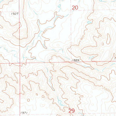 United States Geological Survey Cottonwood Lake, SD (1973, 24000-Scale) digital map