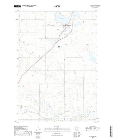 United States Geological Survey Cottonwood, MN (2022, 24000-Scale) digital map