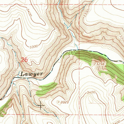 United States Geological Survey Cottonwood NE, ID (1967, 24000-Scale) digital map