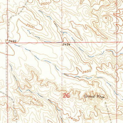 United States Geological Survey Cottonwood NE, SD (1961, 24000-Scale) digital map