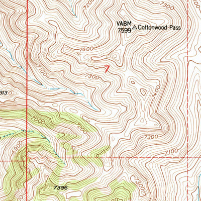 United States Geological Survey Cottonwood Pass, WY (1952, 24000-Scale) digital map