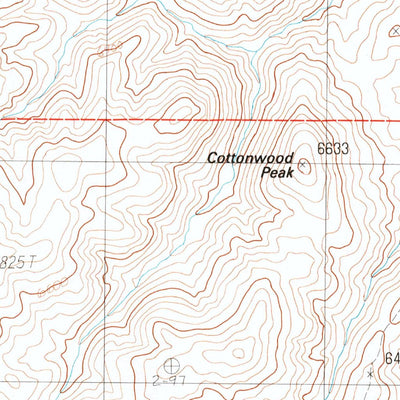 United States Geological Survey Cottonwood Peak, NV (1987, 24000-Scale) digital map