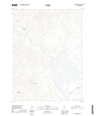 United States Geological Survey Cottonwood Peak, NV (2021, 24000-Scale) digital map