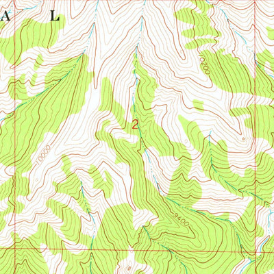 United States Geological Survey Cottonwood Peak, WY (1969, 24000-Scale) digital map
