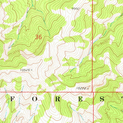 United States Geological Survey Cottonwood Peak, WY (1969, 24000-Scale) digital map