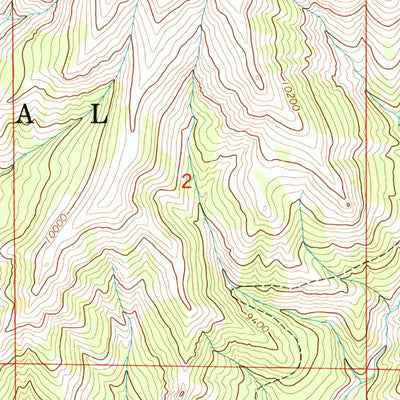 United States Geological Survey Cottonwood Peak, WY (1991, 24000-Scale) digital map