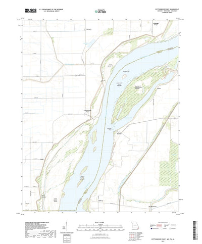 United States Geological Survey Cottonwood Point, MO (2021, 24000-Scale) digital map