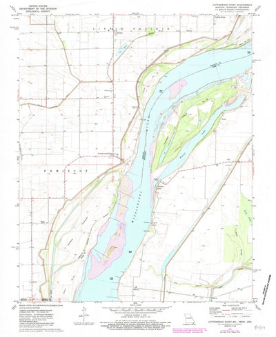 United States Geological Survey Cottonwood Point, MO-TN-AR (1971, 24000-Scale) digital map