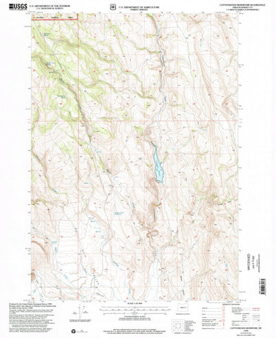 United States Geological Survey Cottonwood Reservoir, OR (1999, 24000-Scale) digital map