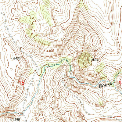 United States Geological Survey Cottonwood Reservoir, OR (1999, 24000-Scale) digital map
