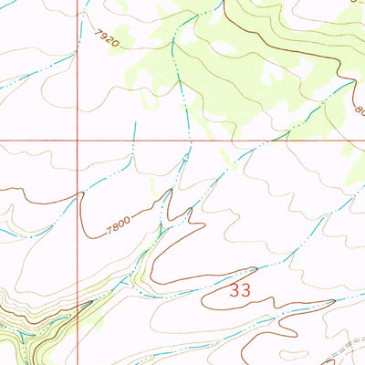 United States Geological Survey Cottonwood Rim, WY-CO (1962, 24000-Scale) digital map