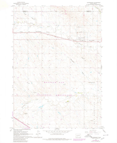 United States Geological Survey Cottonwood, SD (1961, 24000-Scale) digital map