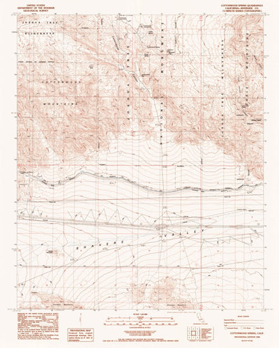 United States Geological Survey Cottonwood Spring, CA (1988, 24000-Scale) digital map